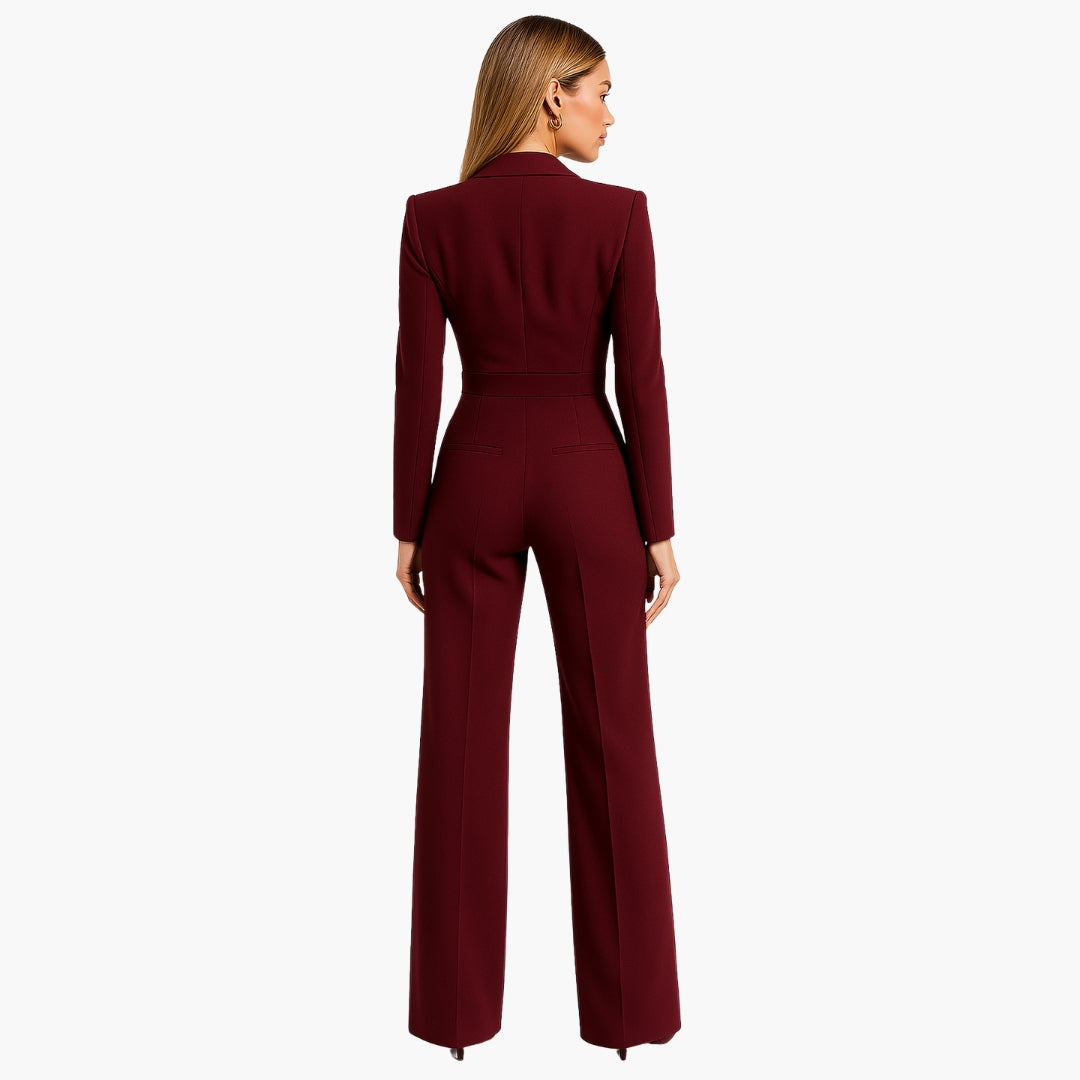 Combinaison femme portefeuille avec taille dessinée
