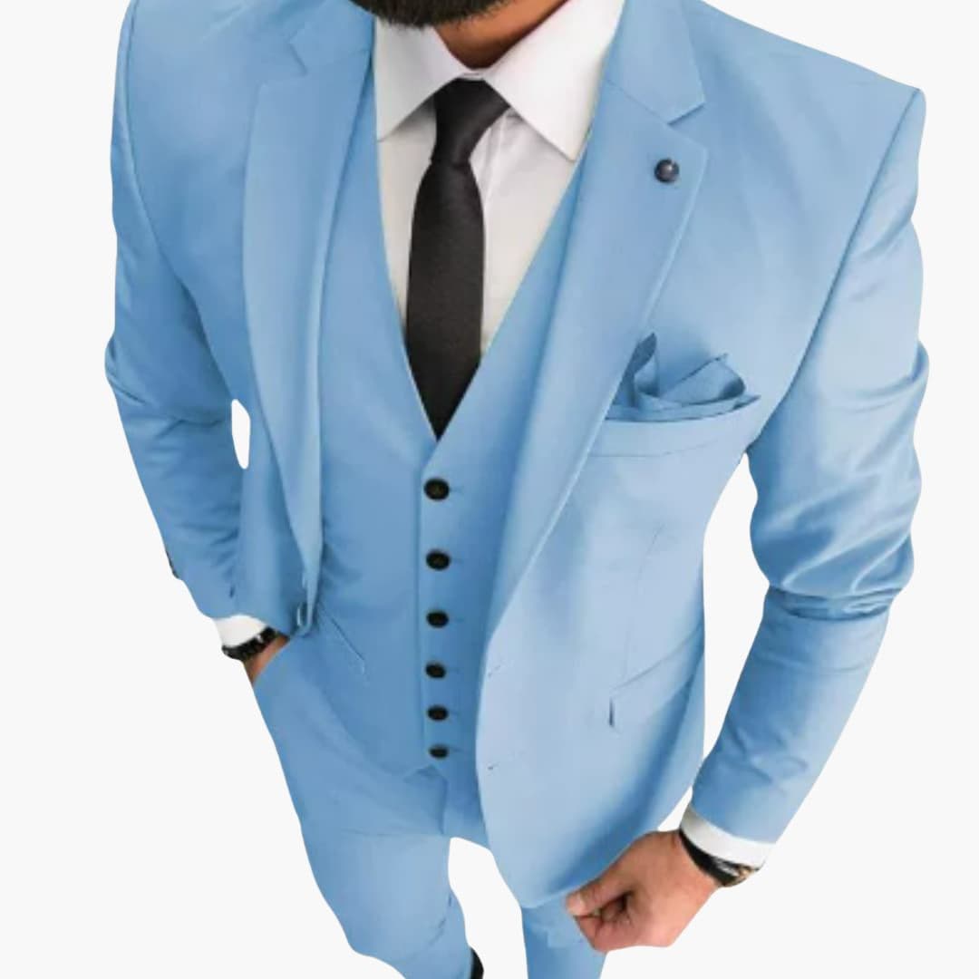 Costume Trois Pièces Homme avec Gilet