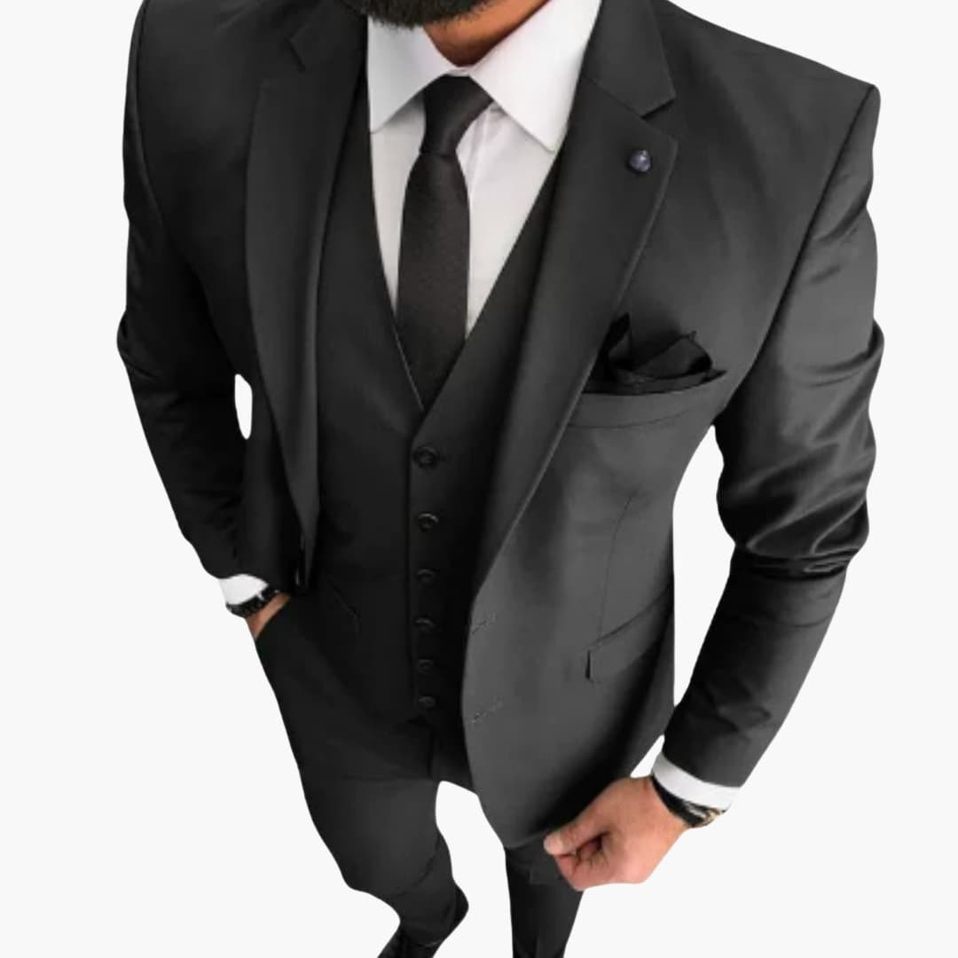 Costume Trois Pièces Homme avec Gilet