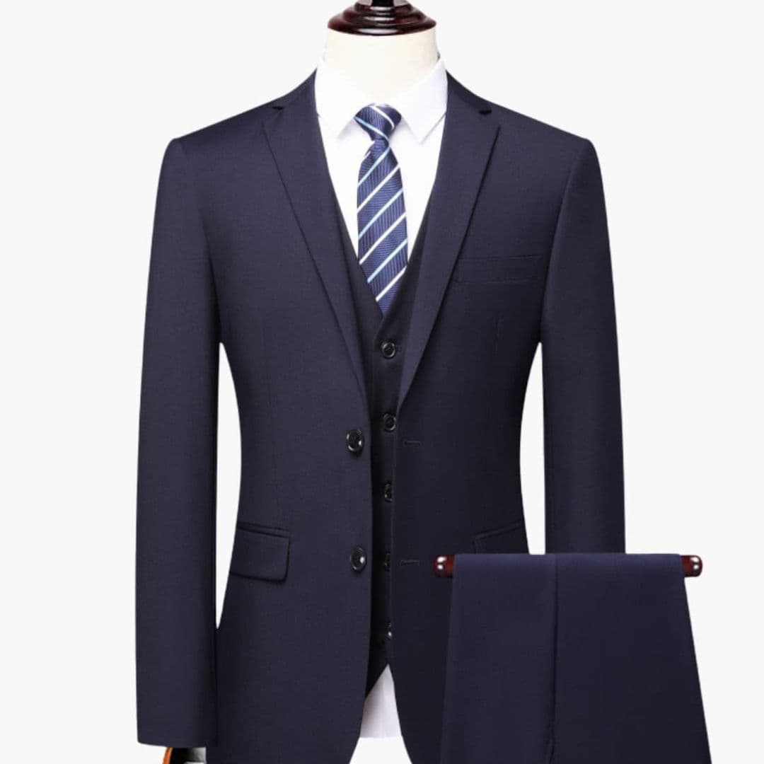 Costume Trois Pièces Homme avec Veste et Gilet