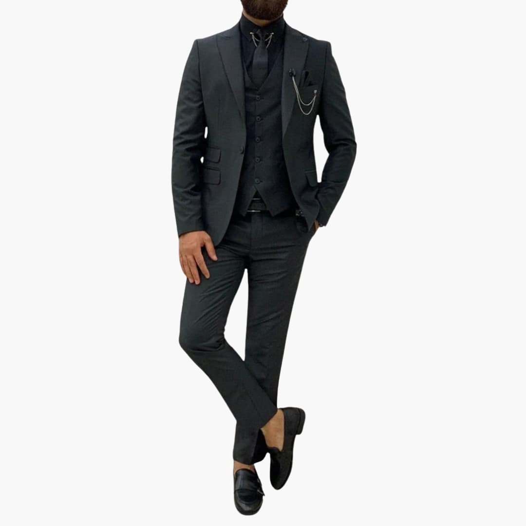 Costume pour homme avec veste gilet et pantalon