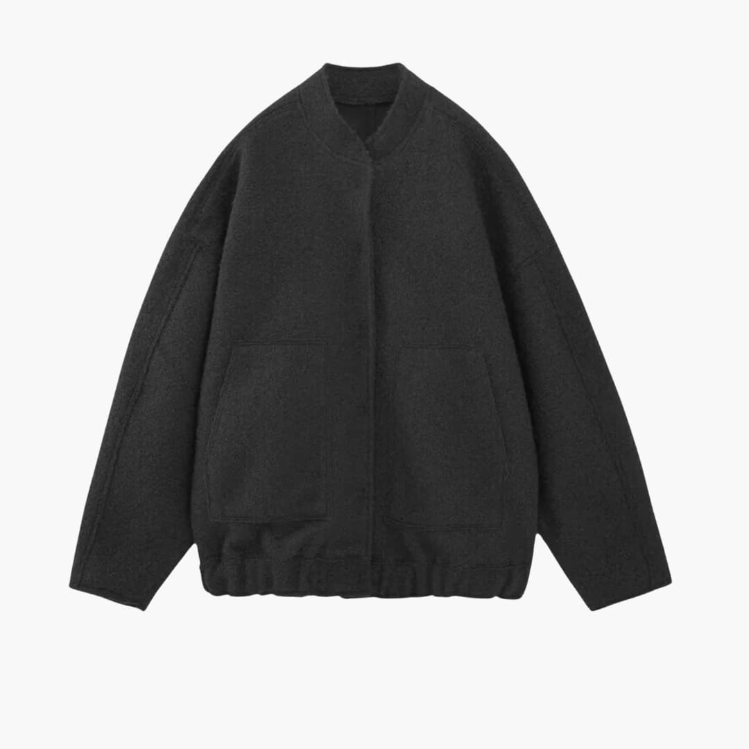 Dames Bomber Oversize met Voorzakken en Verborgen Sluiting