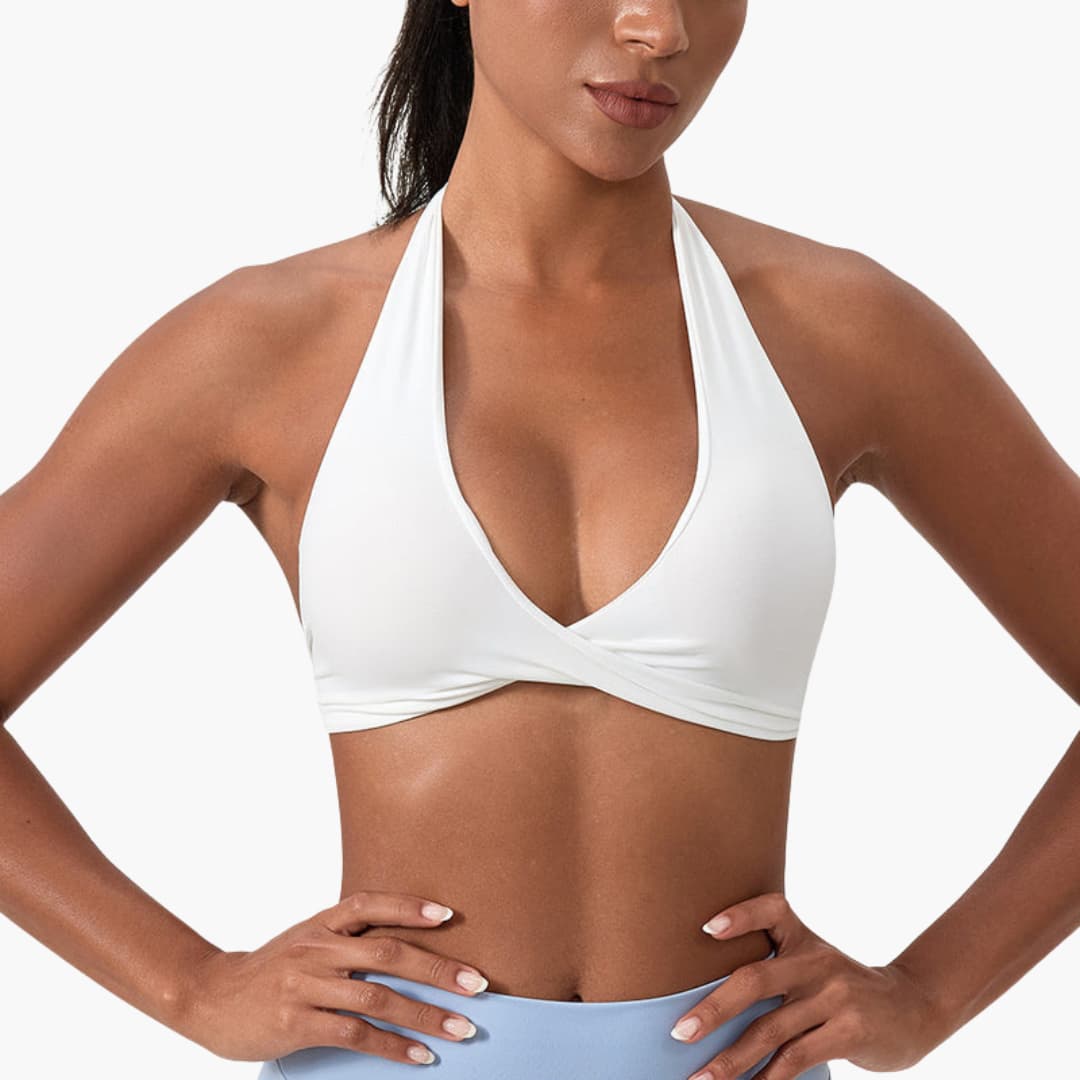 Débardeur de sport femme à col montant et coupe sans manches