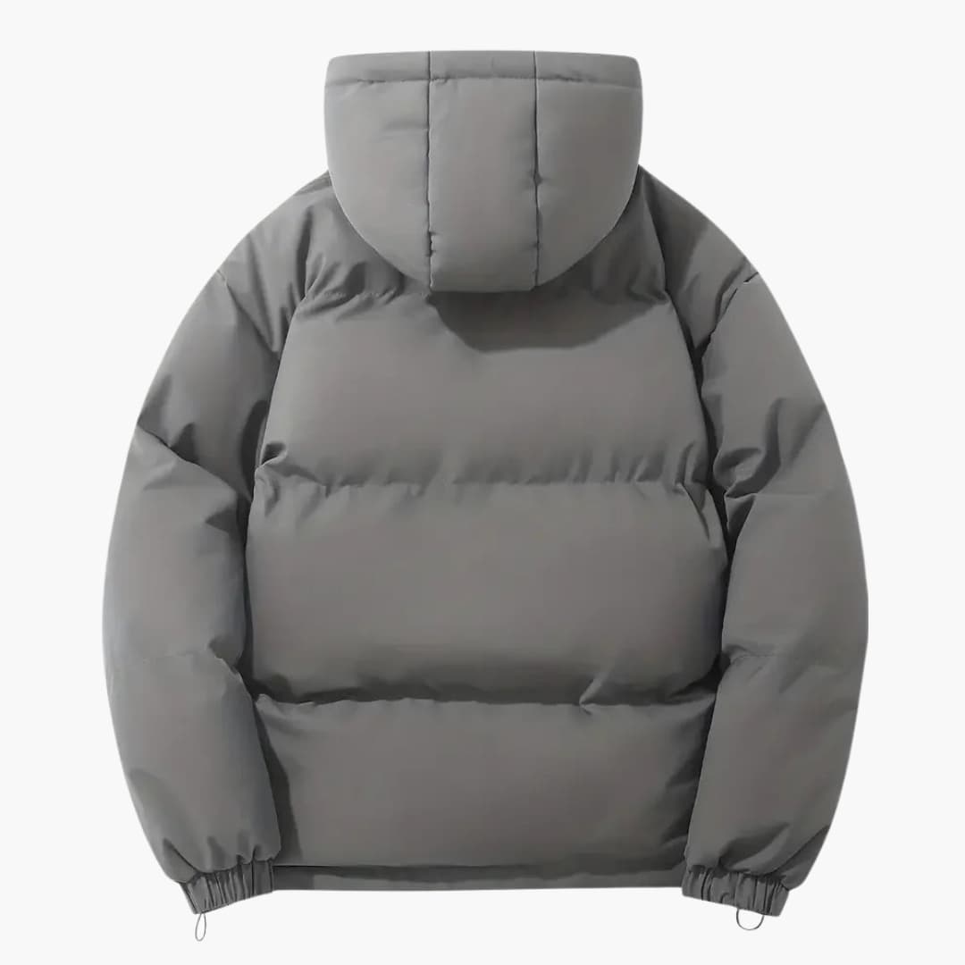 Women's quilted jacket with hood and zip closure