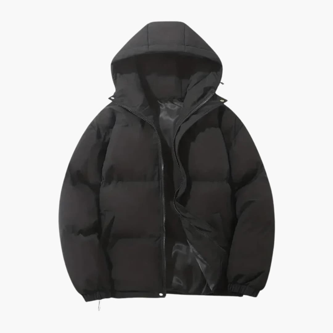 Women's quilted jacket with hood and zip closure