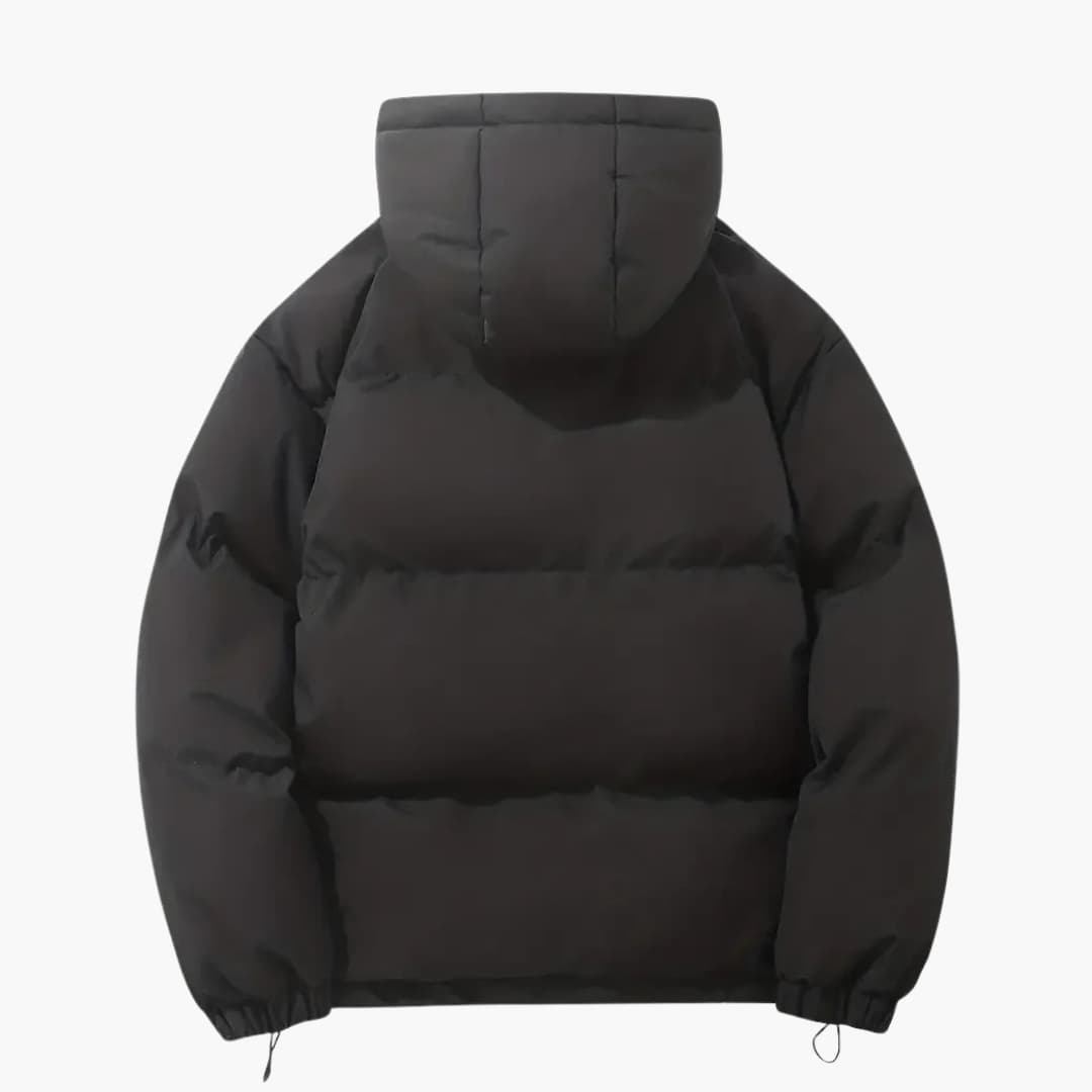 Women's quilted jacket with hood and zip closure