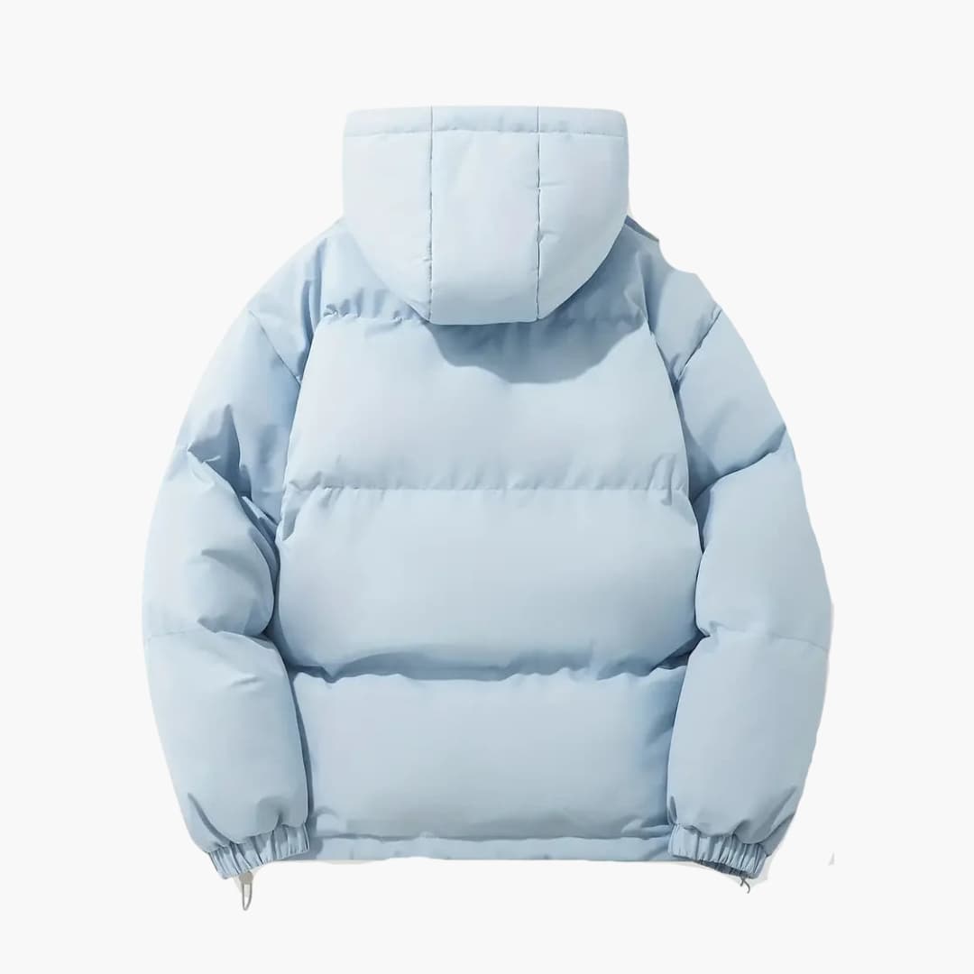 Women's quilted jacket with hood and zip closure