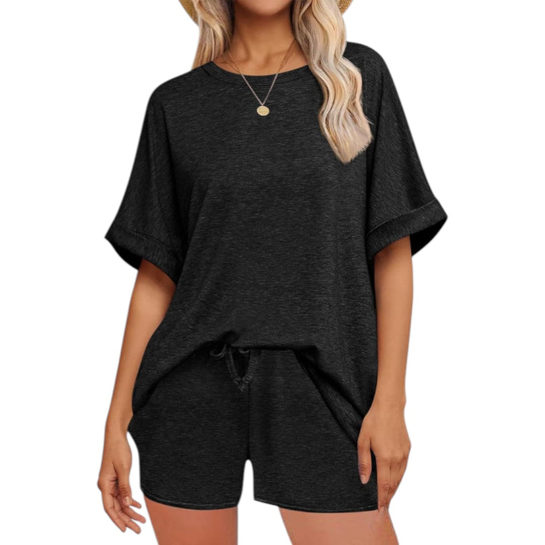 Conjunto de mujer de dos piezas con cintura ajustable con cordón