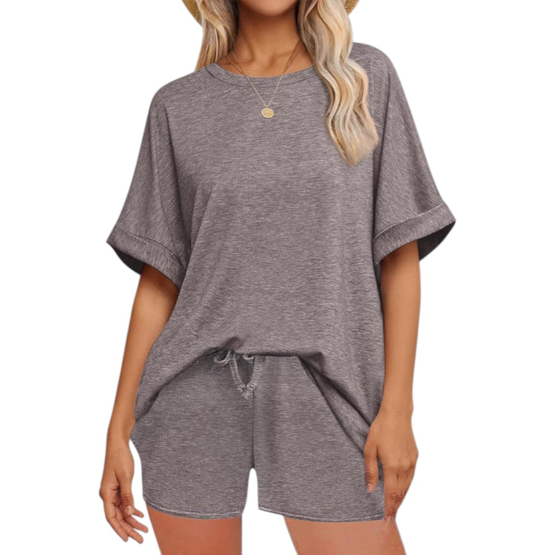 Conjunto de mujer de dos piezas con cintura ajustable con cordón