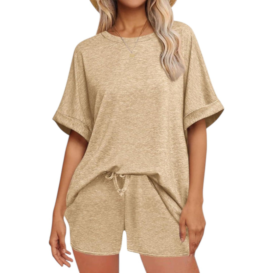 Conjunto de mujer de dos piezas con cintura ajustable con cordón