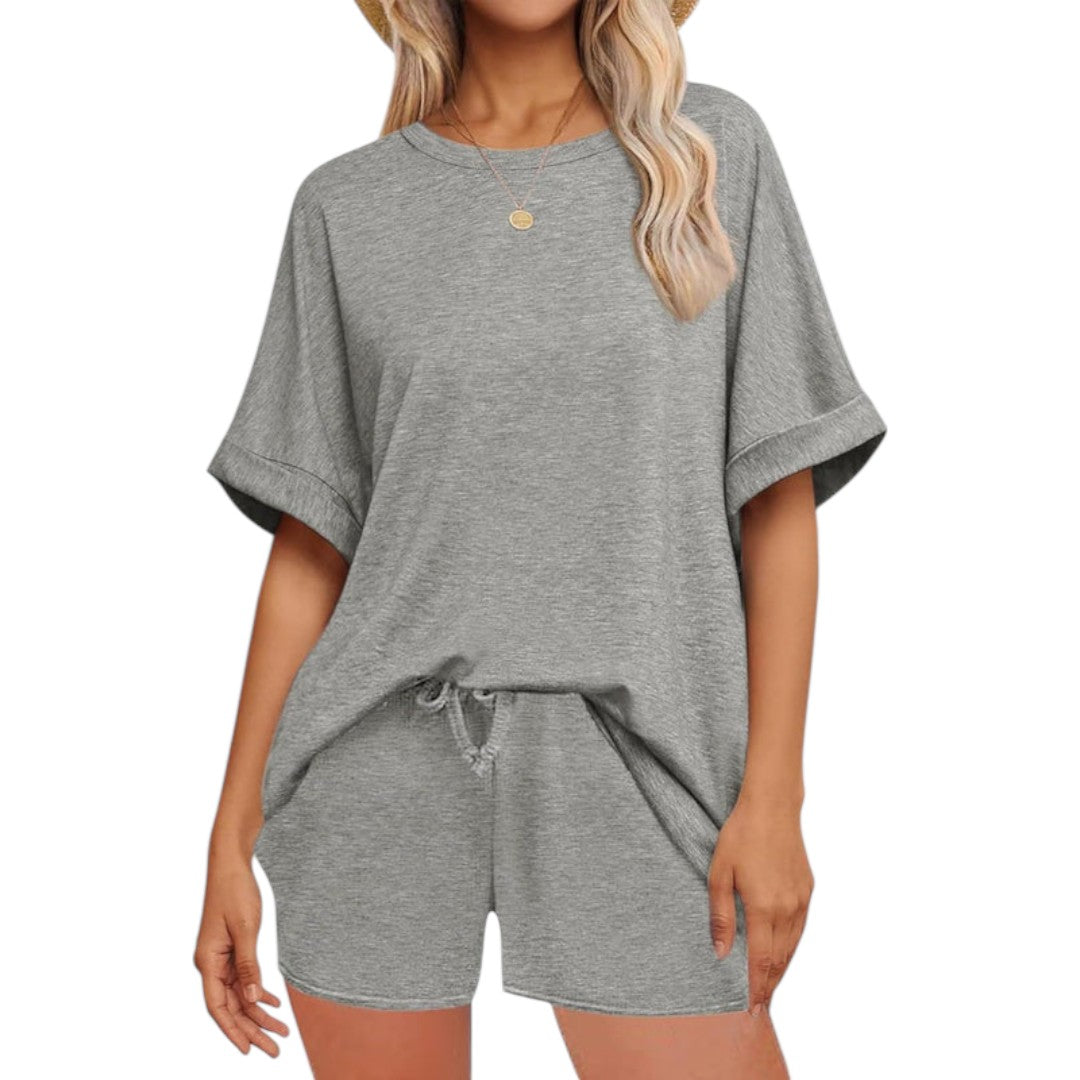 Conjunto de mujer de dos piezas con cintura ajustable con cordón