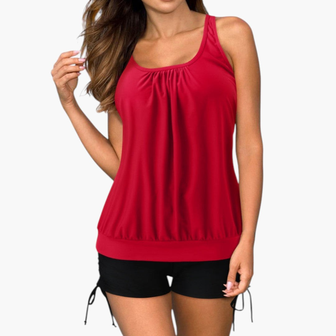 Tankini-Set für Damen mit tropischem Muster