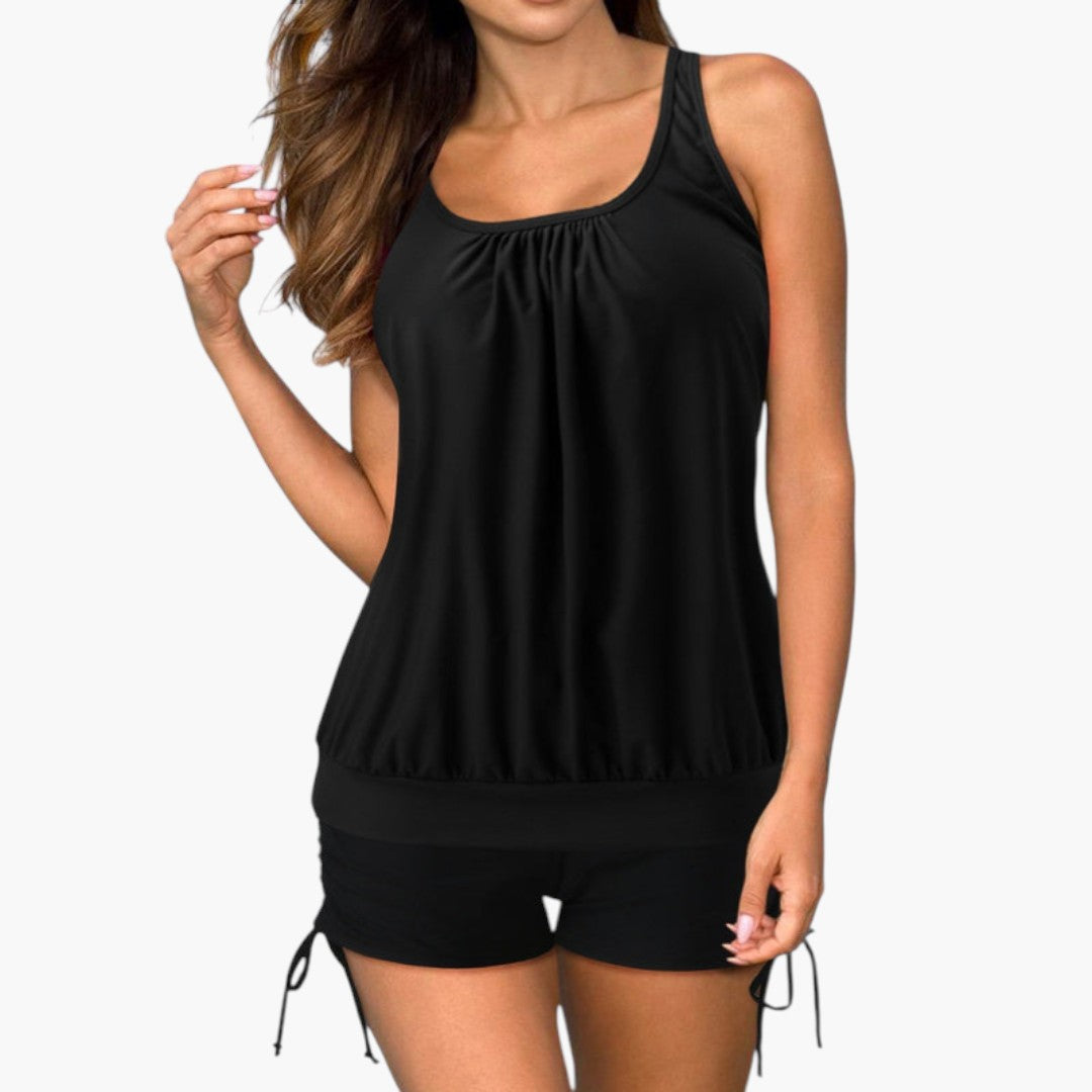 Tankini-Set für Damen mit tropischem Muster