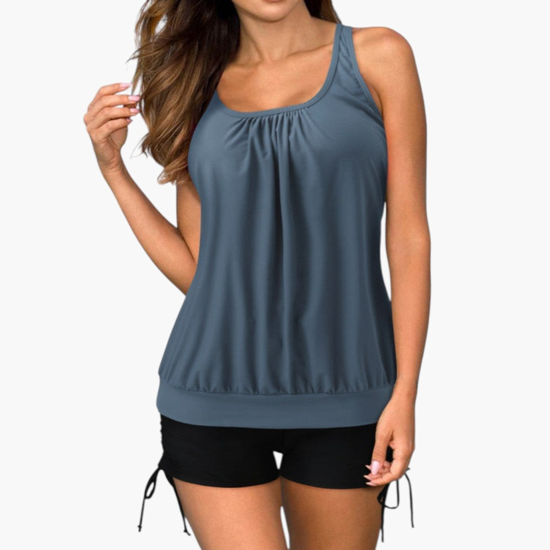 Tankini-Set für Damen mit tropischem Muster