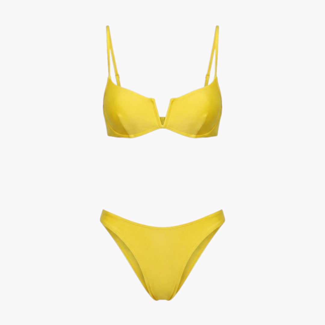 Bikini-Set für Damen mit Push-up-Oberteil und brasilianischem Schnitt