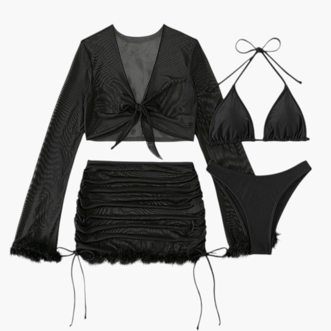 Ensemble bikini femme a par dessus manches longues