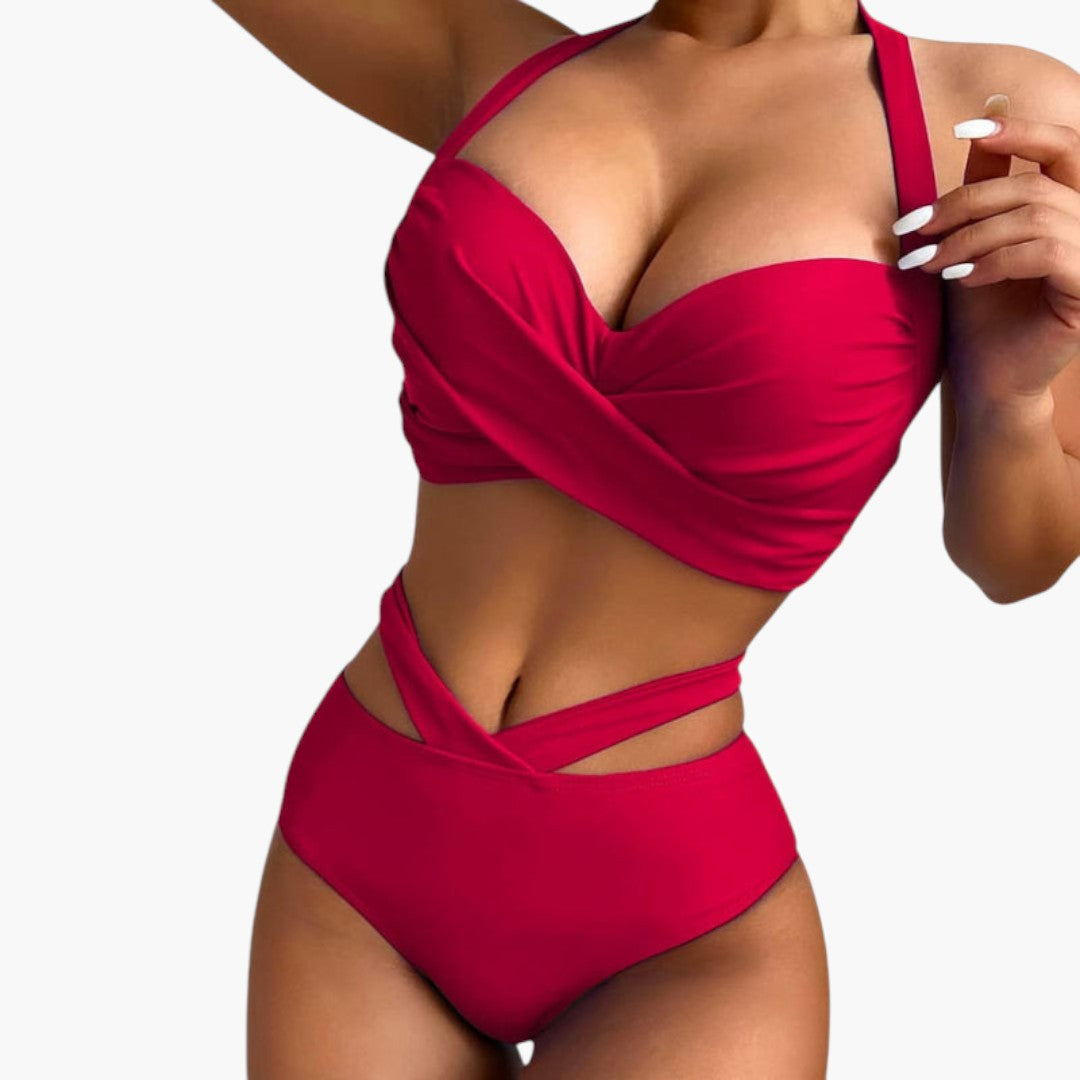 Ensemble bikini femme avec haut gainant