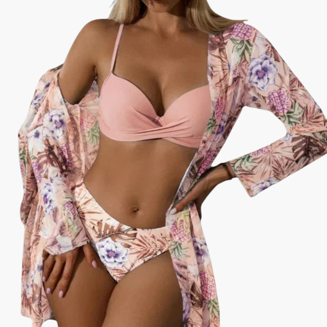 Ensemble bikini pour femmes a bas taille haute