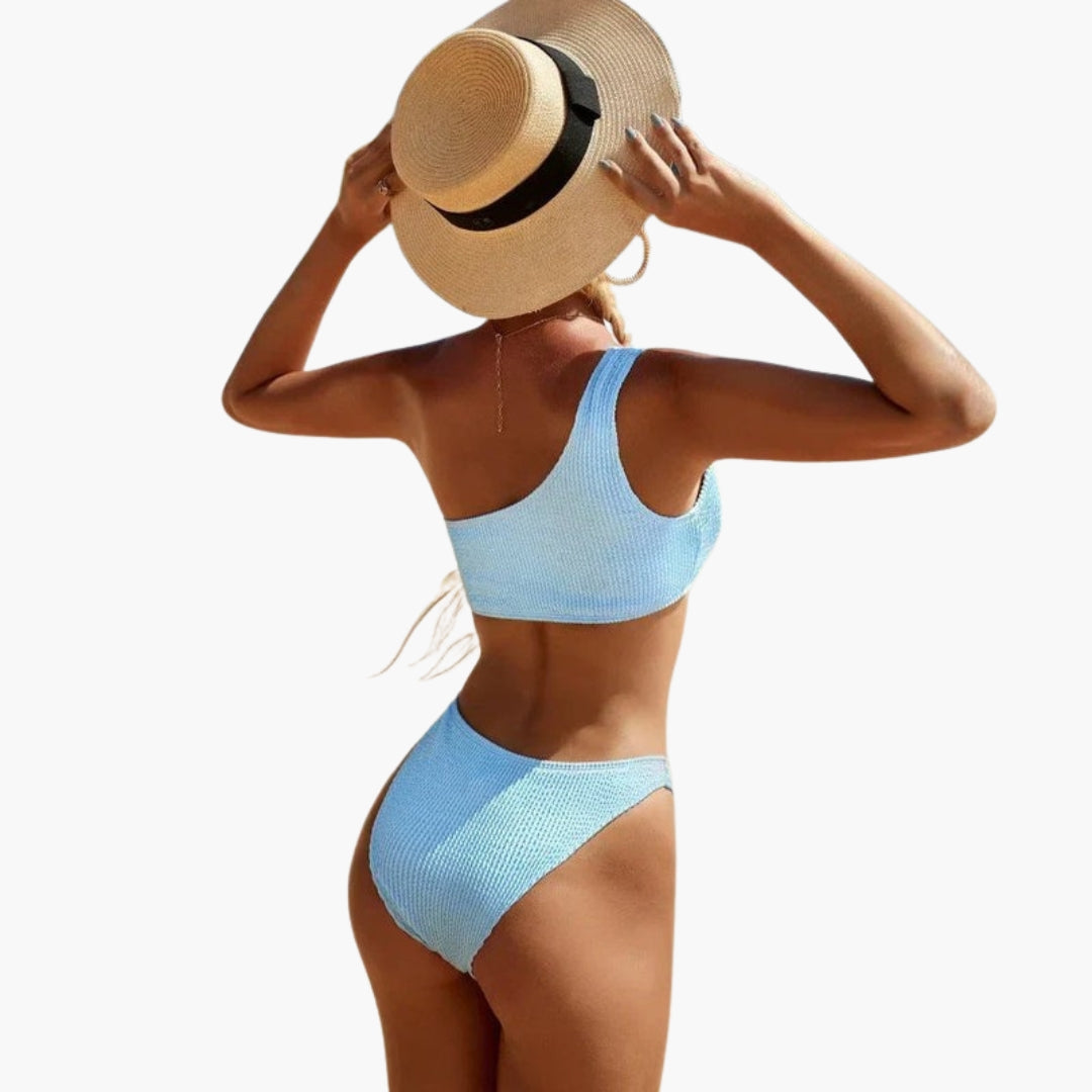 Ensemble bikini pour femmes a haut asymétrique