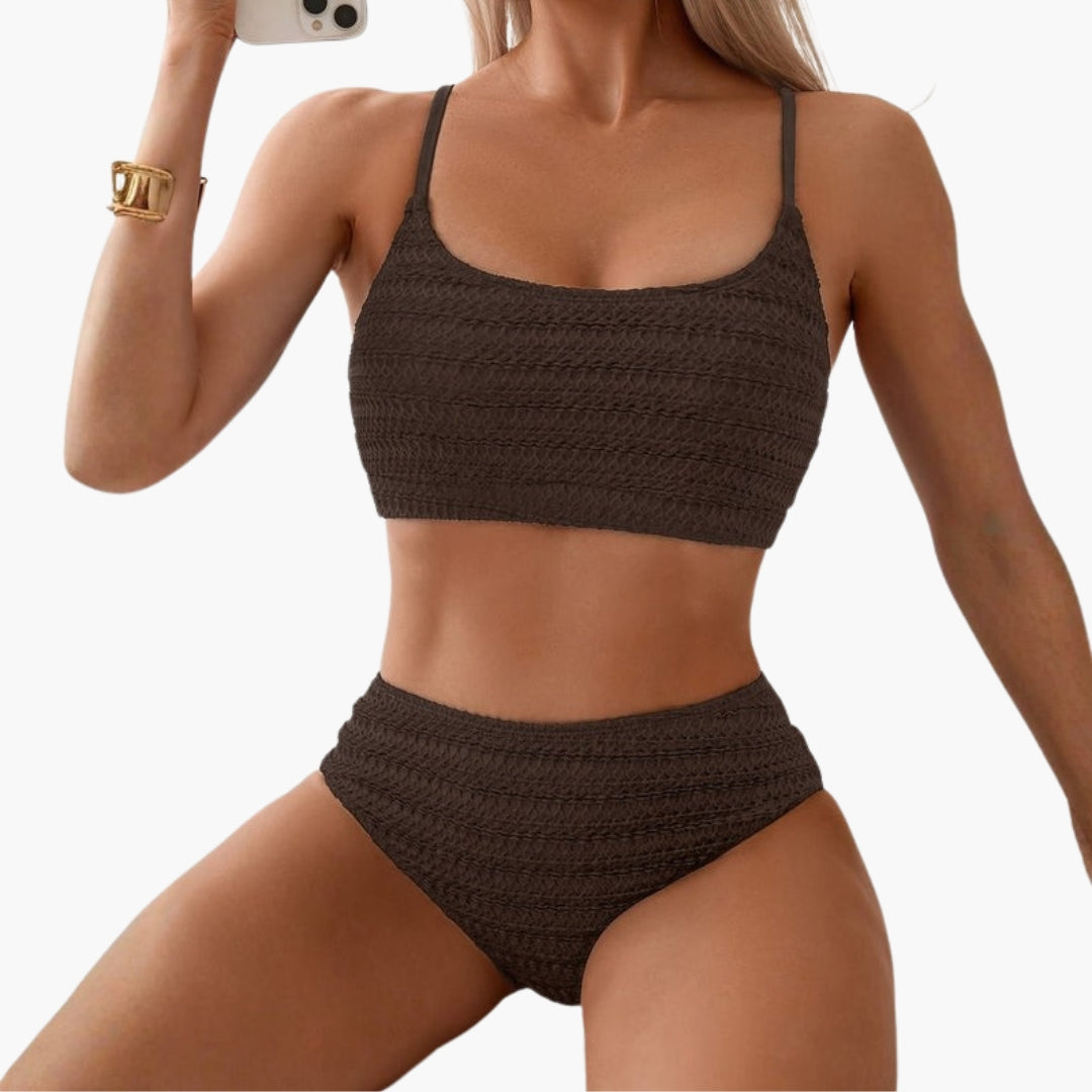 Ensemble bikini pour femmes avec bas taille haute