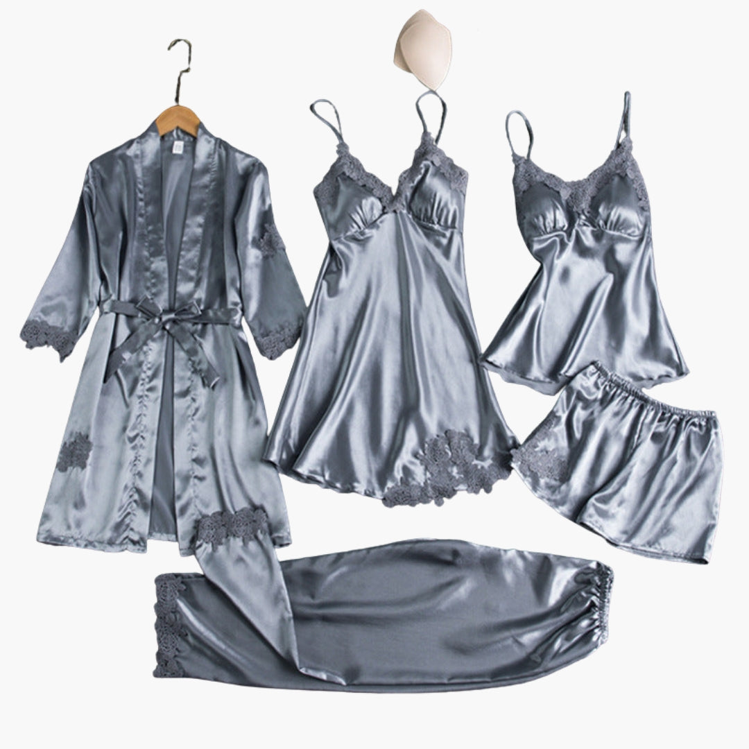 Ensemble de Pyjama Femme avec Finition en Dentelle