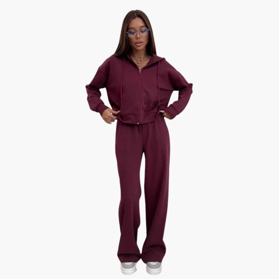 Conjunto deportivo para mujer con chaqueta con capucha