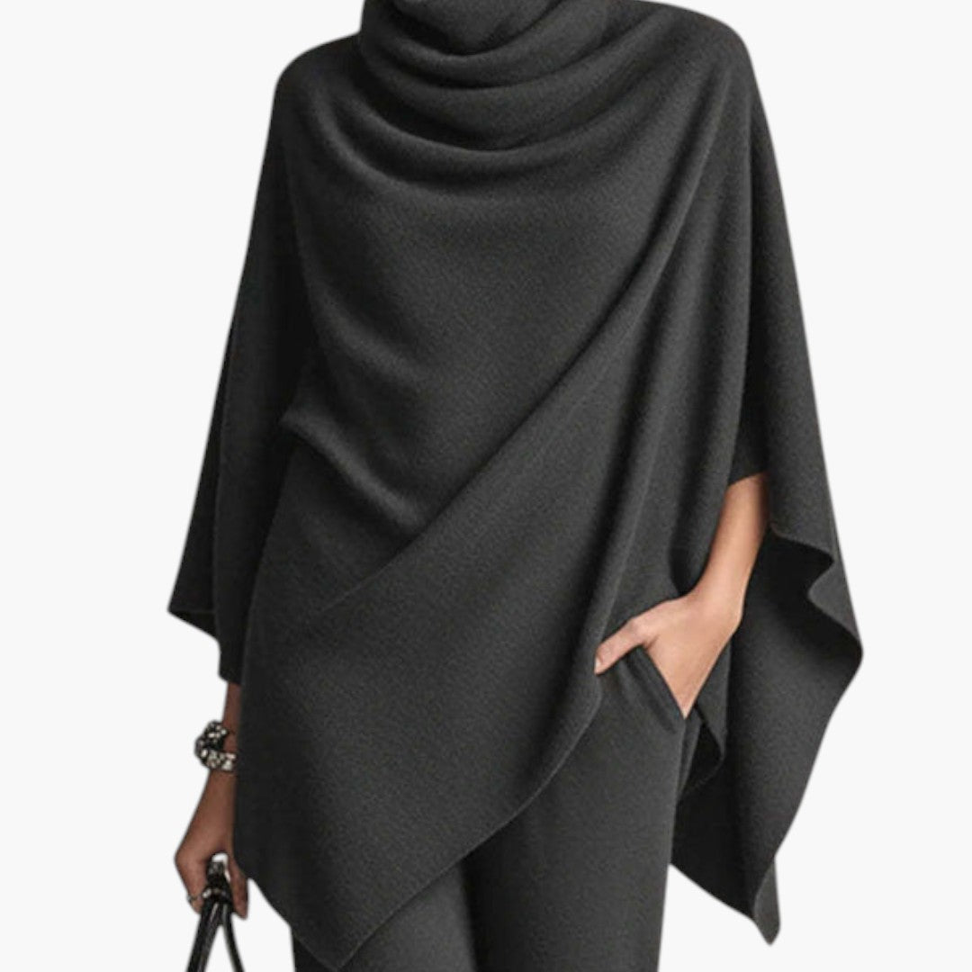 Ensemble deux pièces pour femmes avec coupe drapée et taille ajustée