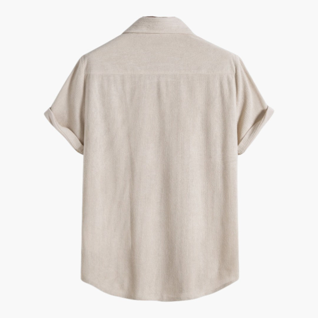 Ensemble en velours côtelé hommes a shorts à cordon