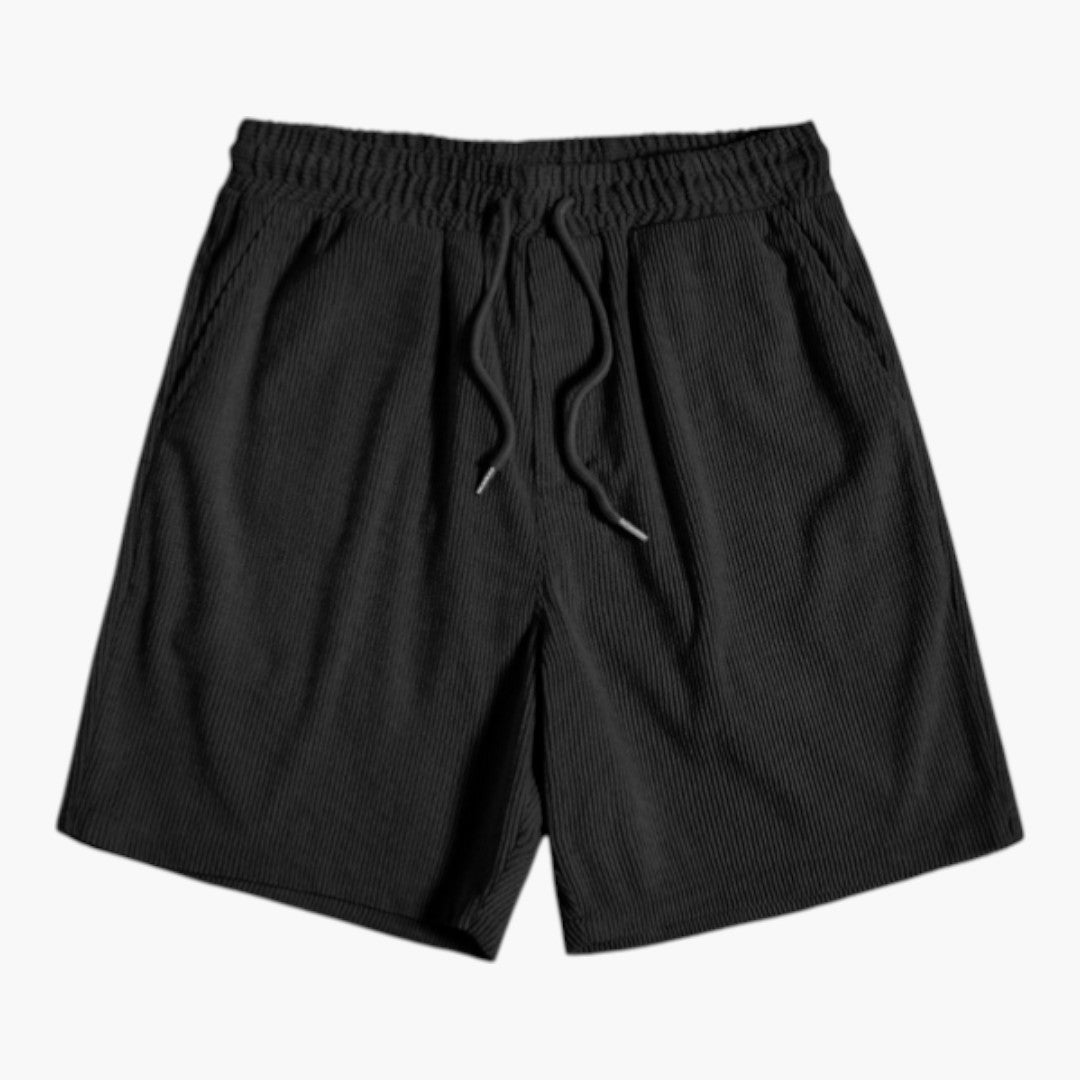 Ensemble en velours côtelé hommes a shorts à cordon