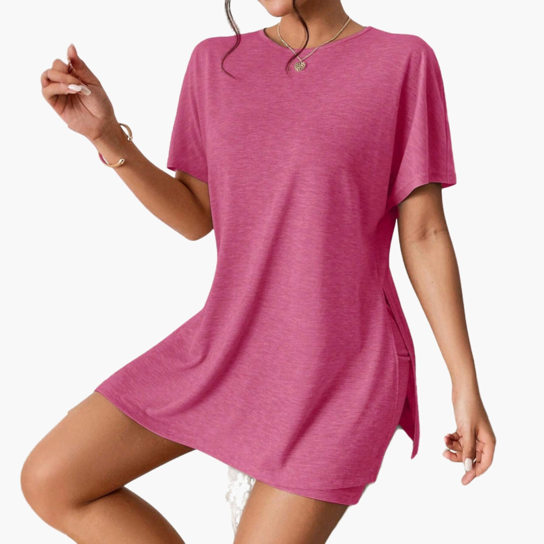 Ensemble femme T shirt et short avec manches courtes
