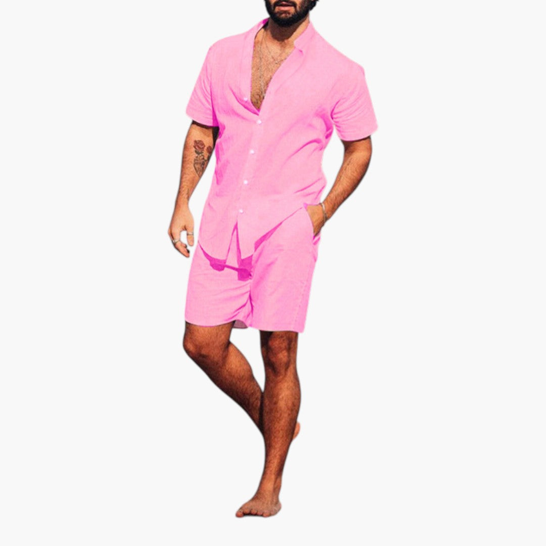 Ensemble homme chemise manches courtes