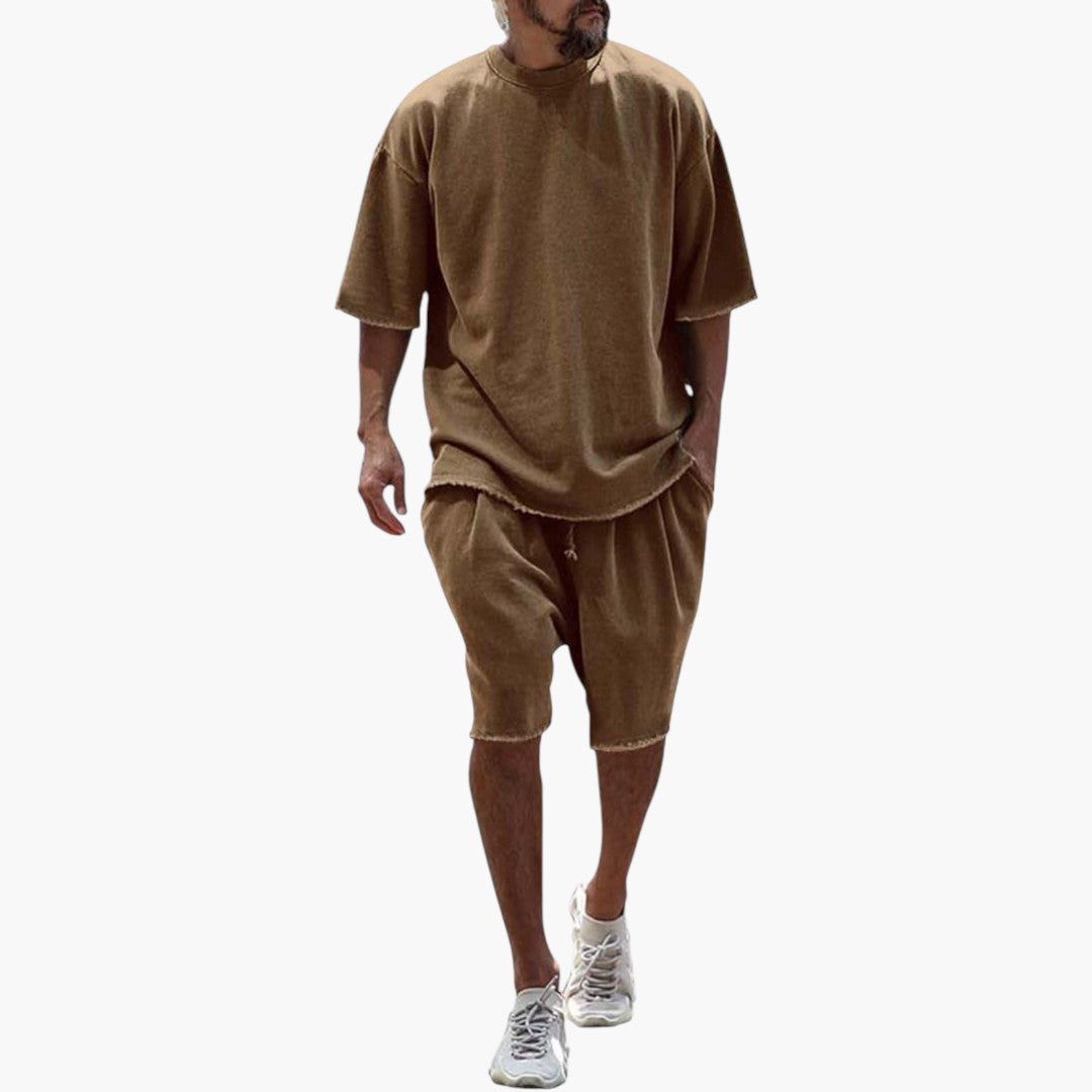 Ensemble hommes en deux pièces a chemise oversize