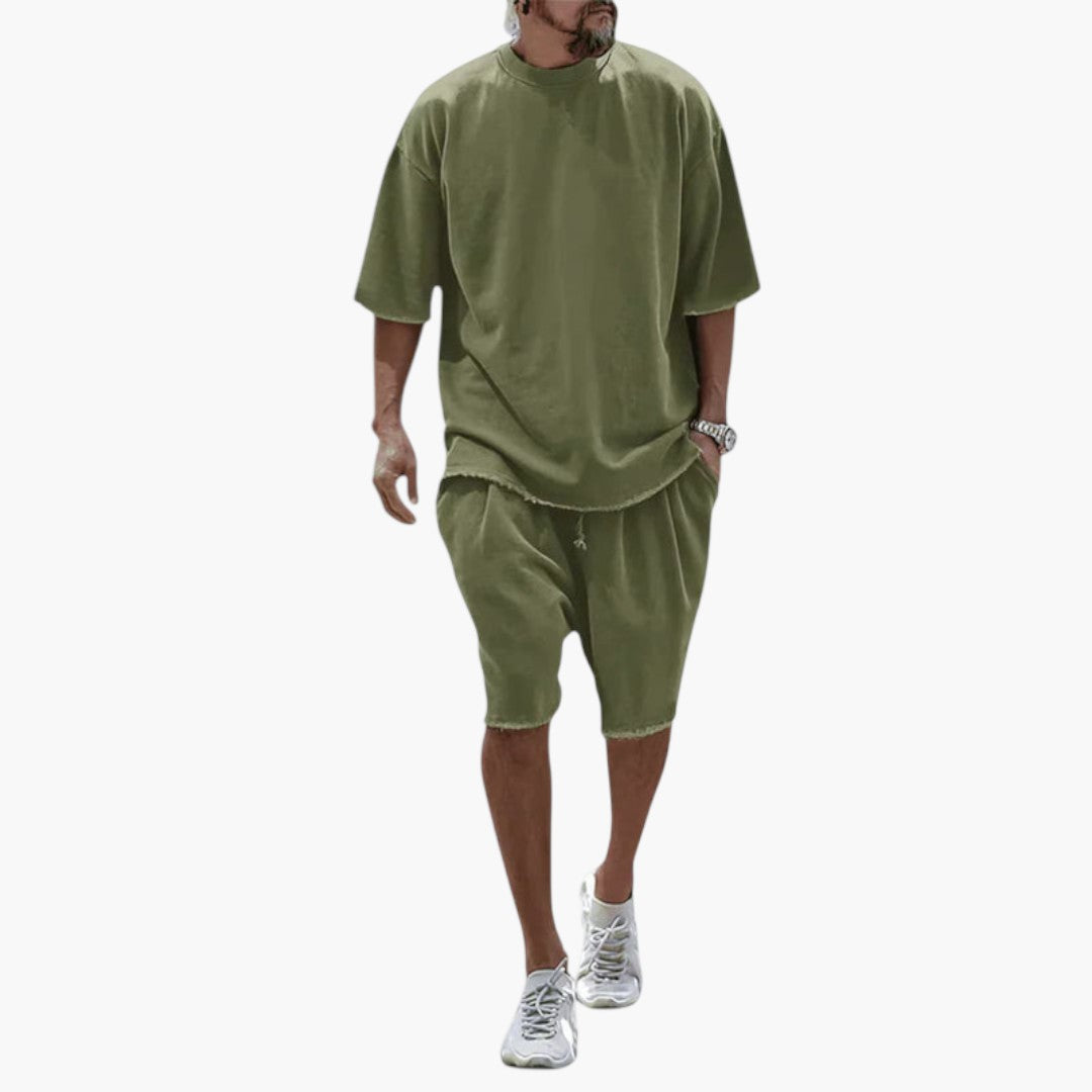 Ensemble hommes en deux pièces a chemise oversize
