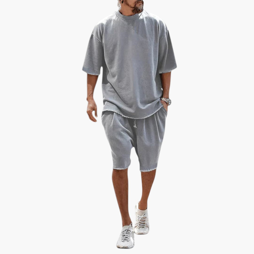 Ensemble hommes en deux pièces a chemise oversize