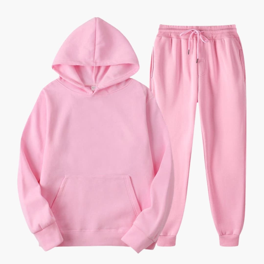 Ensemble jogging femme avec taille élastique et manches longues