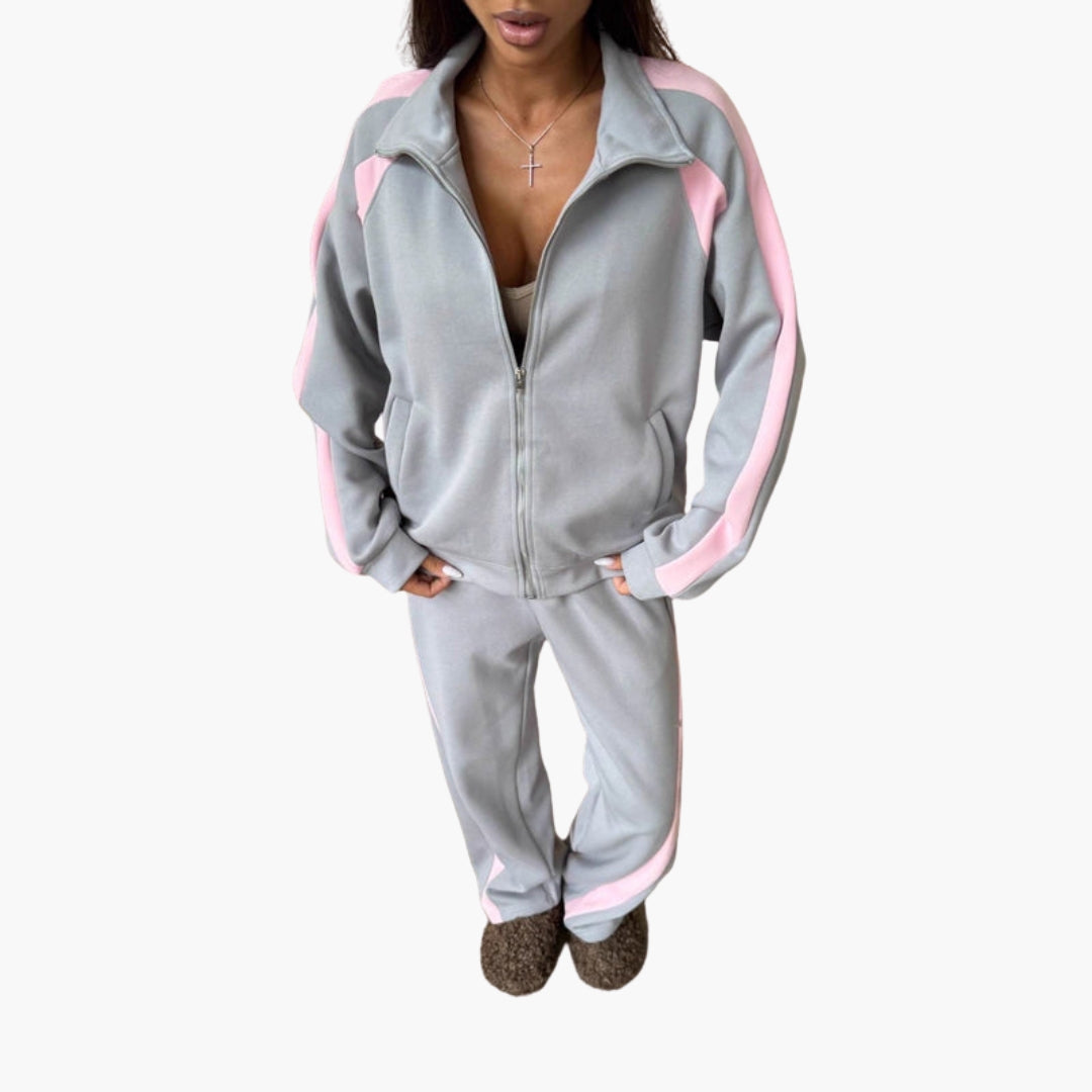 Ensemble survêtement femme avec veste zippée
