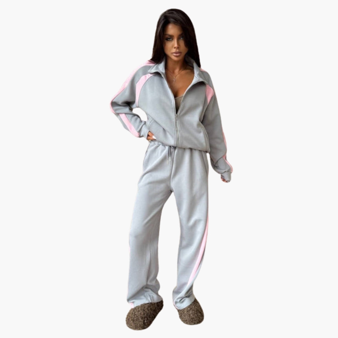 Ensemble survêtement femme avec veste zippée