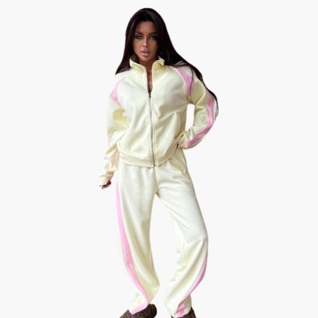 Ensemble survêtement femme avec veste zippée