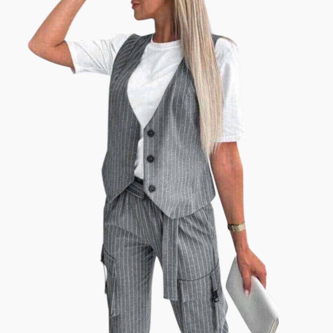 Conjunto sastre femenino de dos piezas con chaleco