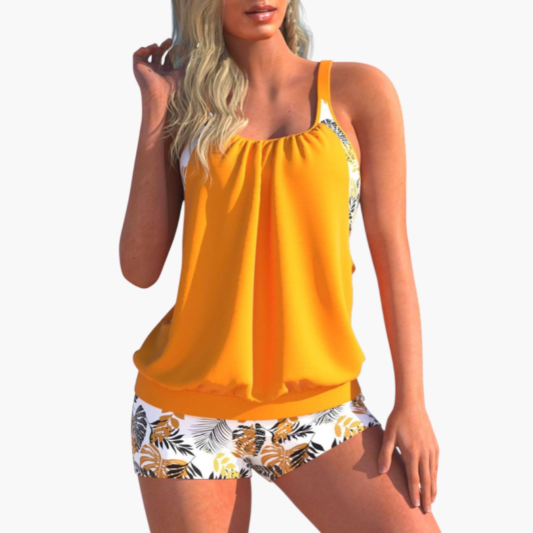 Tankini sæt til kvinder med blondertop