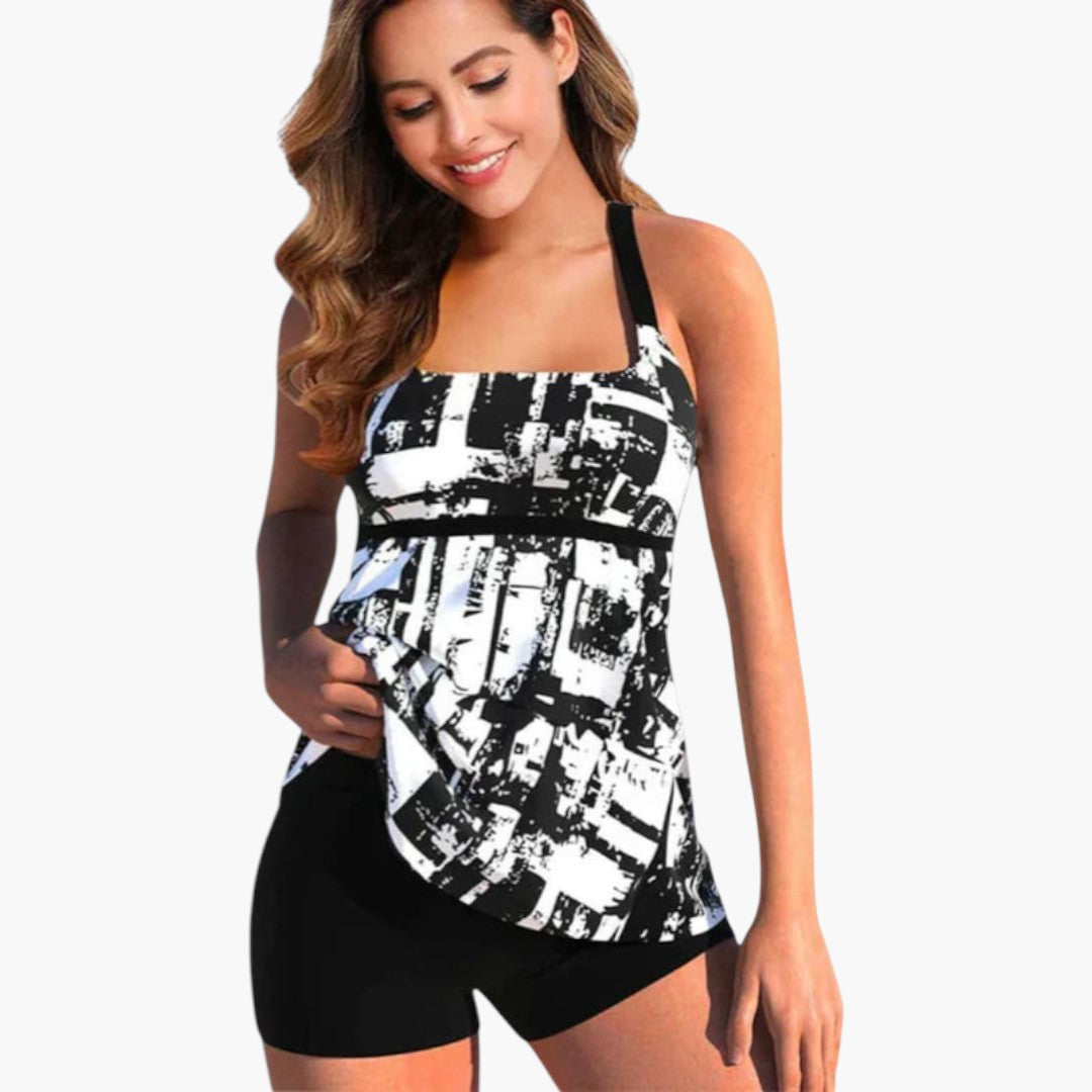 Ensemble tankini pour femmes avec haut imprimé