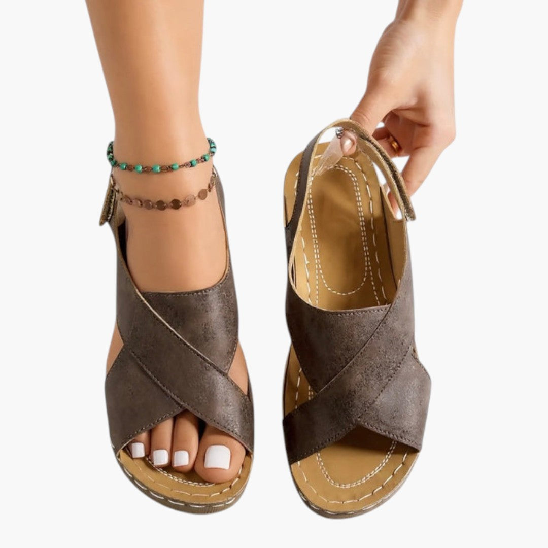 Women's Sandals with Platform Sole and Wedge Heel