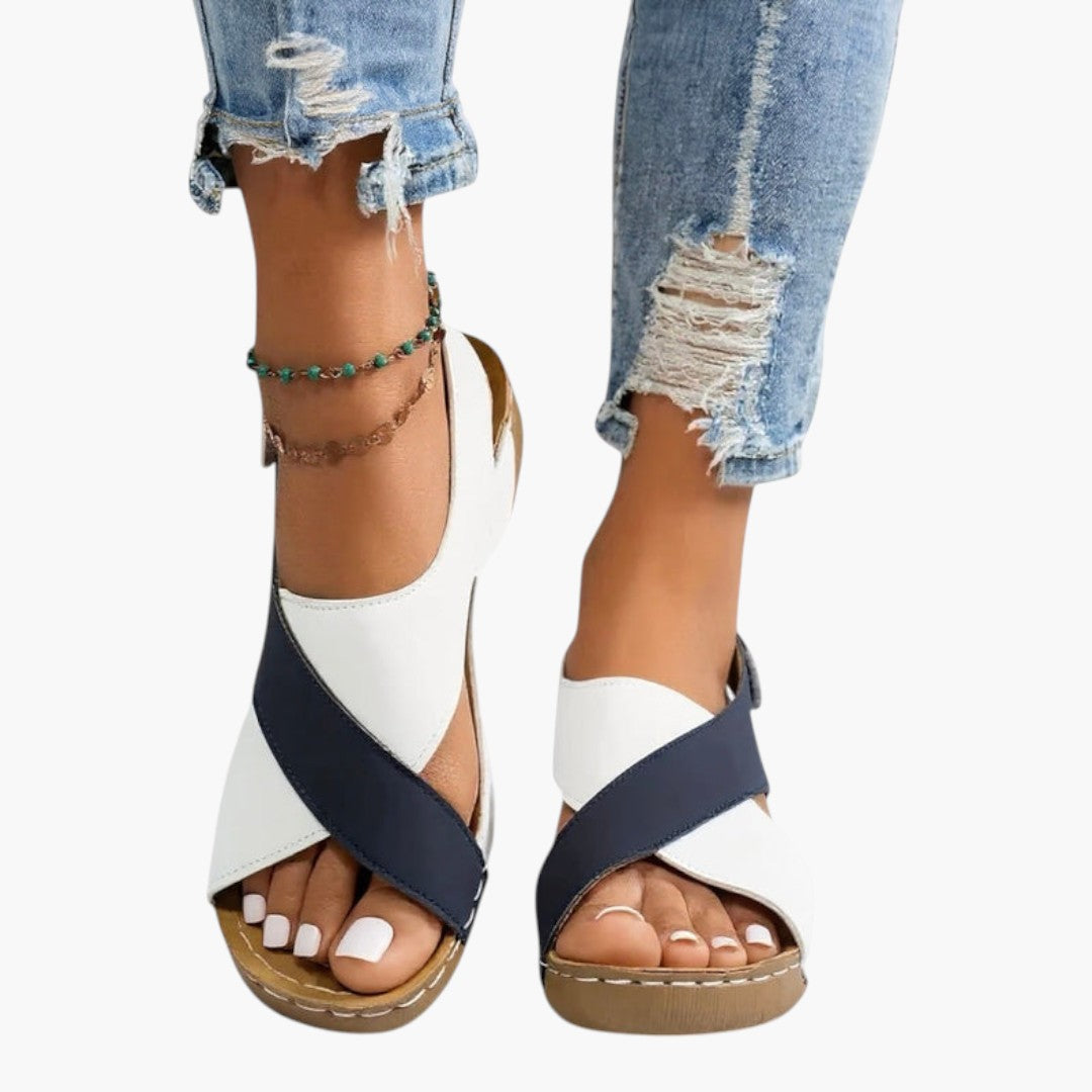 Women's Sandals with Platform Sole and Wedge Heel