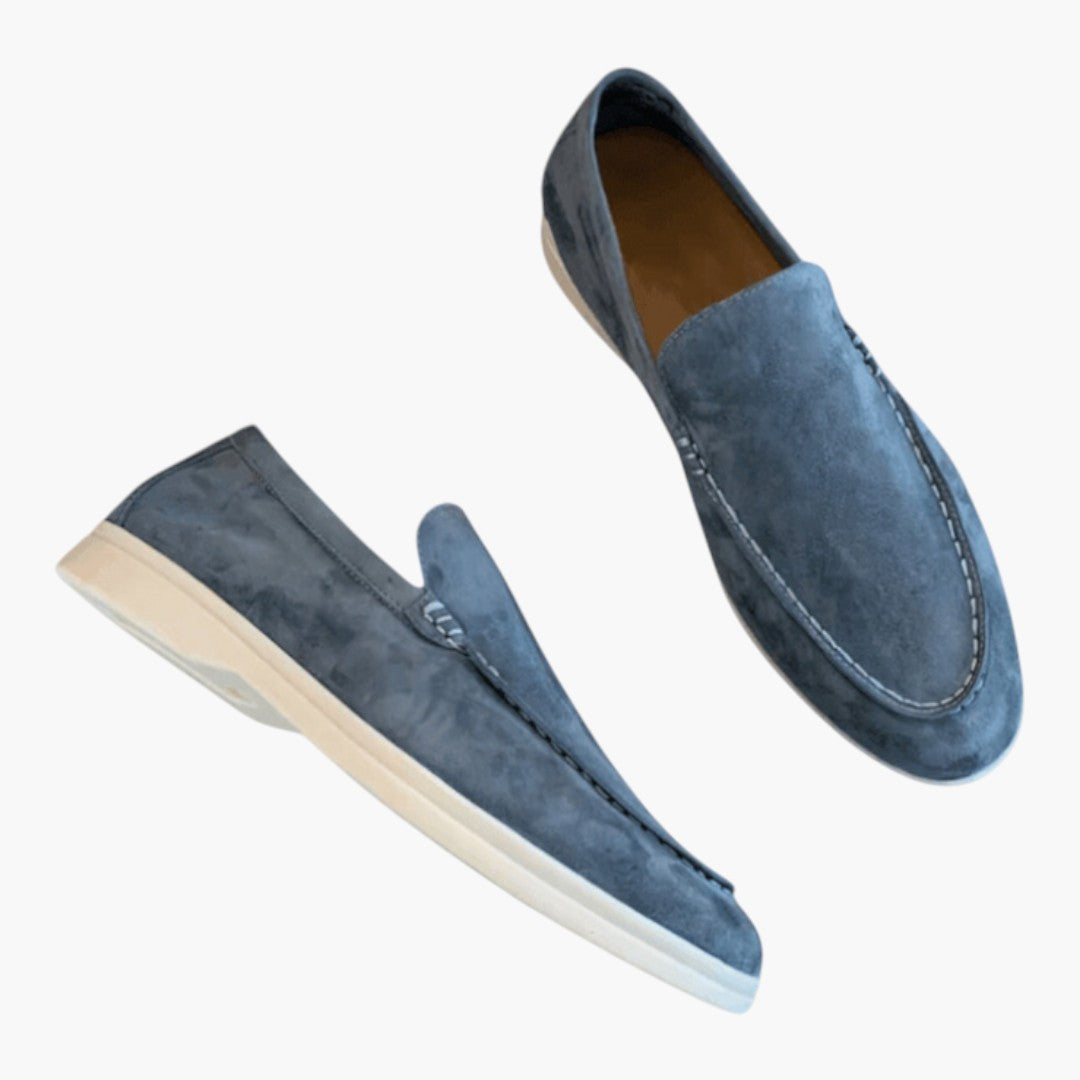 Mocasines de ante para hombre con suela flexible y superficie texturizada