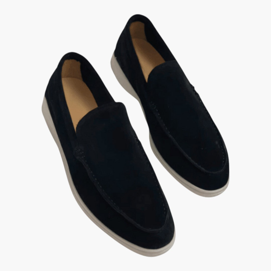 Mocasines de ante para hombre con suela flexible y superficie texturizada