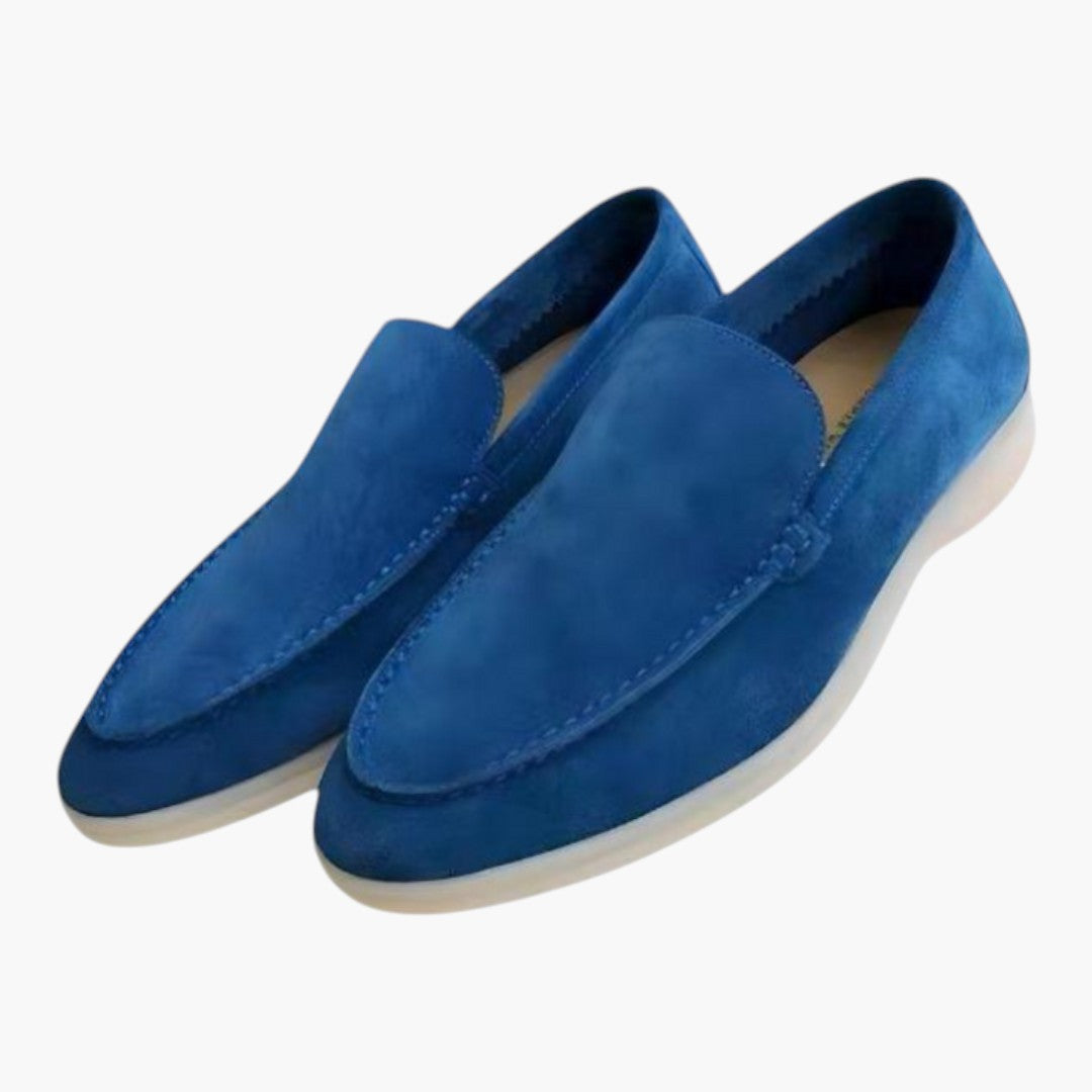 Mocasines de ante para hombre con suela flexible y superficie texturizada