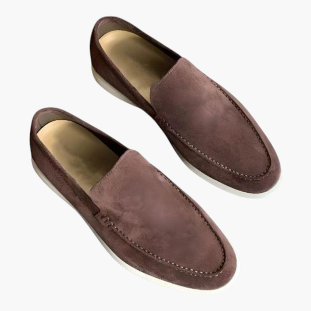 Mocasines de ante para hombre con suela flexible y superficie texturizada