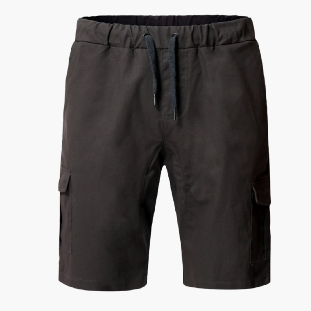 Herre afslappede cargo bermudashorts med snøre til weekenden
