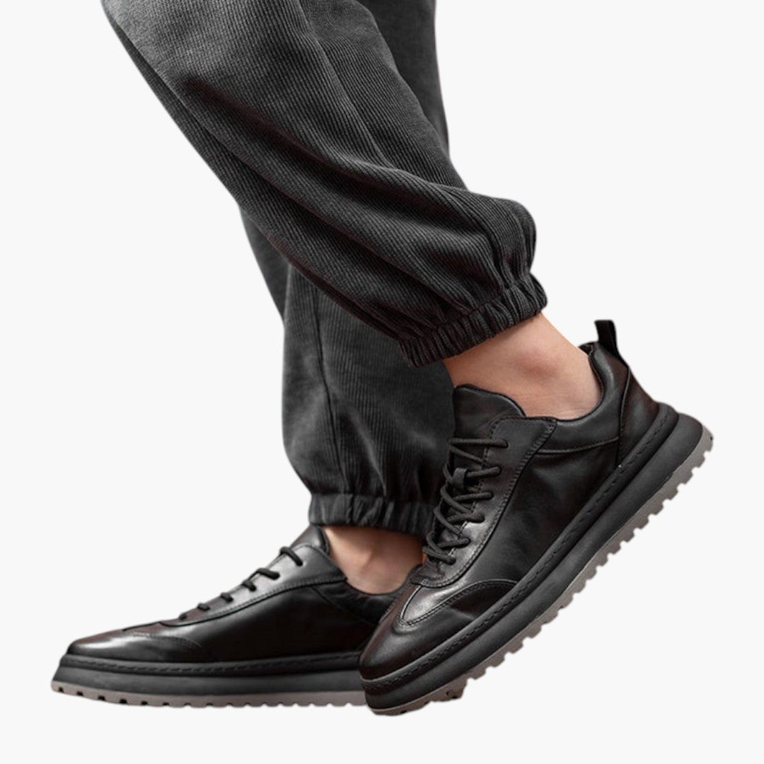 Herre lave sneakers med snørebånd foran og gummisål