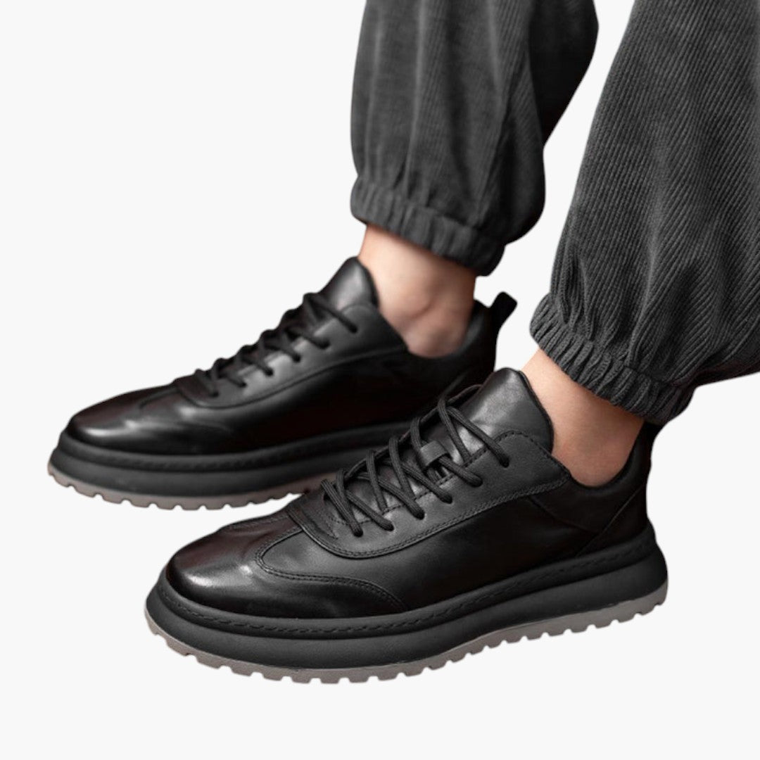 Herre lave sneakers med snørebånd foran og gummisål